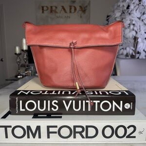 New Lucky Brand Brown Leather Bucket Crossbody Bag Drawstring Womens